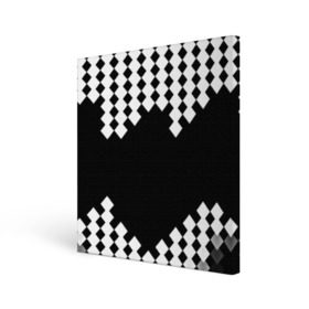 Холст квадратный с принтом Шахматная клетка в Курске, 100% ПВХ |  | abstract | abstraction | block | tessera | абстракция | клетка | кубики | текстура