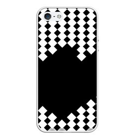 Чехол для iPhone 5/5S матовый с принтом Шахматная клетка в Курске, Силикон | Область печати: задняя сторона чехла, без боковых панелей | abstract | abstraction | block | tessera | абстракция | клетка | кубики | текстура