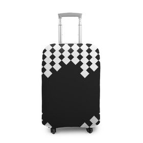 Чехол для чемодана 3D с принтом Шахматная клетка в Курске, 86% полиэфир, 14% спандекс | двустороннее нанесение принта, прорези для ручек и колес | abstract | abstraction | block | tessera | абстракция | клетка | кубики | текстура