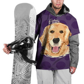 Накидка на куртку 3D с принтом Золотистый ретривер в Курске, 100% полиэстер |  | animal | dog | golden retriever | pet | puppy | арт | голден ретривер | животные | пес | собаки