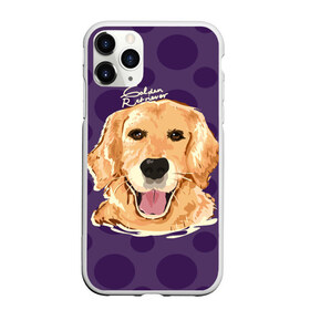 Чехол для iPhone 11 Pro матовый с принтом Золотистый ретривер в Курске, Силикон |  | animal | dog | golden retriever | pet | puppy | арт | голден ретривер | животные | пес | собаки