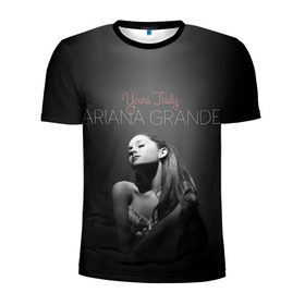 Мужская футболка 3D спортивная с принтом Ariana Grande в Курске, 100% полиэстер с улучшенными характеристиками | приталенный силуэт, круглая горловина, широкие плечи, сужается к линии бедра | Тематика изображения на принте: ariana grande