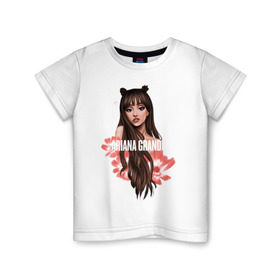 Детская футболка хлопок с принтом Ariana Grande в Курске, 100% хлопок | круглый вырез горловины, полуприлегающий силуэт, длина до линии бедер | ariana grande