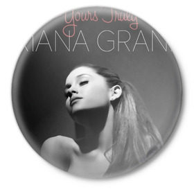 Значок с принтом Ariana Grande в Курске,  металл | круглая форма, металлическая застежка в виде булавки | ariana grande