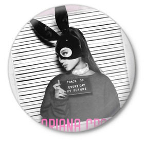 Значок с принтом Ariana Grande в Курске,  металл | круглая форма, металлическая застежка в виде булавки | 