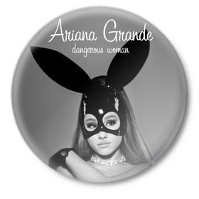 Значок с принтом Ariana Grande в Курске,  металл | круглая форма, металлическая застежка в виде булавки | ariana grande