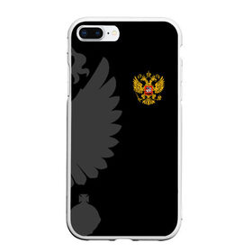 Чехол для iPhone 7Plus/8 Plus матовый с принтом Russia - Black collection в Курске, Силикон | Область печати: задняя сторона чехла, без боковых панелей | 0x000000123 | black collection | russia | россия