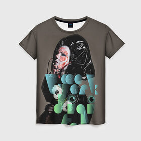 Женская футболка 3D с принтом Bjork в Курске, 100% полиэфир ( синтетическое хлопкоподобное полотно) | прямой крой, круглый вырез горловины, длина до линии бедер | bjork | бьёрк | бьорк
