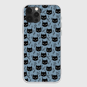 Чехол для iPhone 12 Pro Max с принтом Хипстер коты 2 в Курске, Силикон |  | cat | cat heads | felix | hipster | kitty | голова животного | голова кота | кот | котенок | котик | коты | кошка | милые котятки | с котами | треугольники | усатый полосатый | хипстер | черный кот