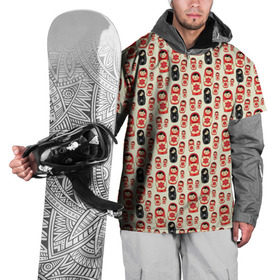Накидка на куртку 3D с принтом Матрешки и эмо в Курске, 100% полиэстер |  | Тематика изображения на принте: матрешки | паттерн | россия