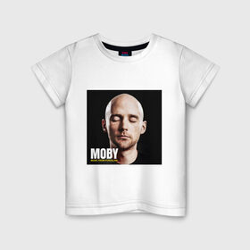 Детская футболка хлопок с принтом Moby в Курске, 100% хлопок | круглый вырез горловины, полуприлегающий силуэт, длина до линии бедер | 