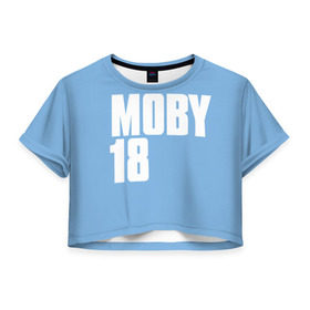 Женская футболка 3D укороченная с принтом Moby в Курске, 100% полиэстер | круглая горловина, длина футболки до линии талии, рукава с отворотами | Тематика изображения на принте: moby | моби