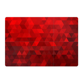 Магнитный плакат 3Х2 с принтом Red pattern в Курске, Полимерный материал с магнитным слоем | 6 деталей размером 9*9 см | геометрия | красный | треугольники