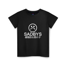 Детская футболка хлопок с принтом Sad Boys (Logo) в Курске, 100% хлопок | круглый вырез горловины, полуприлегающий силуэт, длина до линии бедер | boy | boys | logo | sad