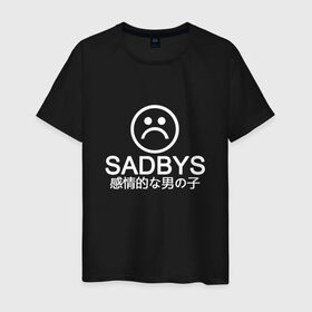 Мужская футболка хлопок с принтом Sad Boys (Logo) в Курске, 100% хлопок | прямой крой, круглый вырез горловины, длина до линии бедер, слегка спущенное плечо. | boy | boys | logo | sad