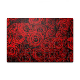 Пазл магнитный 126 элементов с принтом Красные розы в Курске, полимерный материал с магнитным слоем | 126 деталей, размер изделия —  180*270 мм | букет | красный | розы | цветы