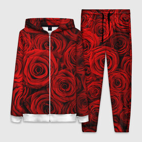 Женский костюм 3D с принтом Красные розы в Курске,  |  | букет | красный | розы | цветы
