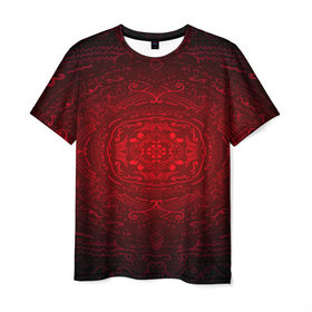 Мужская футболка 3D с принтом Focal pattern в Курске, 100% полиэфир | прямой крой, круглый вырез горловины, длина до линии бедер | pattern | абстракция | волны | краска | линии | оптические | полосы | разводы | узоры | фрактал