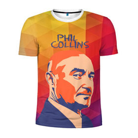 Мужская футболка 3D спортивная с принтом Phil Collins в Курске, 100% полиэстер с улучшенными характеристиками | приталенный силуэт, круглая горловина, широкие плечи, сужается к линии бедра | phil collins | актер | альтернатива | британский певец | музыкант | рок