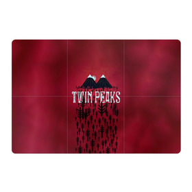 Магнитный плакат 3Х2 с принтом Лес Twin Peaks в Курске, Полимерный материал с магнитным слоем | 6 деталей размером 9*9 см | горы | надпись | ретро | твин пикс