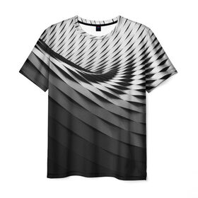 Мужская футболка 3D с принтом Абстрактная архитектура в Курске, 100% полиэфир | прямой крой, круглый вырез горловины, длина до линии бедер | абстракция | архитектура | свет | текстура