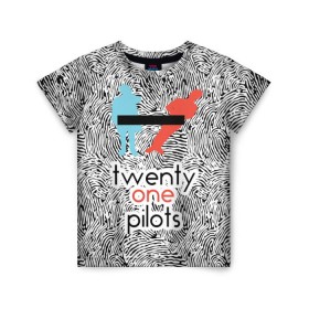 Детская футболка 3D с принтом TOP в Курске, 100% гипоаллергенный полиэфир | прямой крой, круглый вырез горловины, длина до линии бедер, чуть спущенное плечо, ткань немного тянется | rock | t.o.p. | top | twenty one pilots | рок