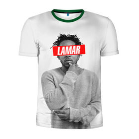 Мужская футболка 3D спортивная с принтом Lamar в Курске, 100% полиэстер с улучшенными характеристиками | приталенный силуэт, круглая горловина, широкие плечи, сужается к линии бедра | Тематика изображения на принте: kendrick lamar | кендрик ламар | рэп. | хип хоп