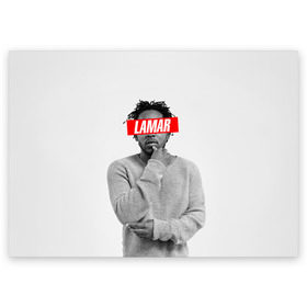 Поздравительная открытка с принтом Lamar в Курске, 100% бумага | плотность бумаги 280 г/м2, матовая, на обратной стороне линовка и место для марки
 | Тематика изображения на принте: kendrick lamar | кендрик ламар | рэп. | хип хоп