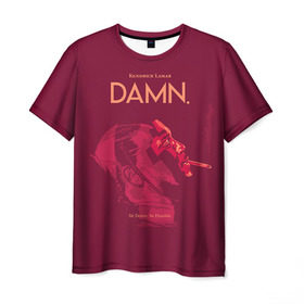 Мужская футболка 3D с принтом Damn в Курске, 100% полиэфир | прямой крой, круглый вырез горловины, длина до линии бедер | kendrick lamar | кендрик ламар | рэп. | хип хоп