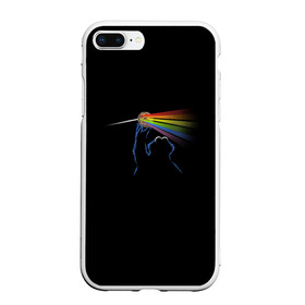 Чехол для iPhone 7Plus/8 Plus матовый с принтом Pink Floyd Cookie Monster в Курске, Силикон | Область печати: задняя сторона чехла, без боковых панелей | Тематика изображения на принте: монстр | печеньки | улица сезам