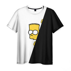 Мужская футболка 3D с принтом Барт в Курске, 100% полиэфир | прямой крой, круглый вырез горловины, длина до линии бедер | барт | гомер | симпсоны