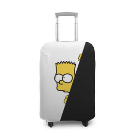 Чехол для чемодана 3D с принтом Барт в Курске, 86% полиэфир, 14% спандекс | двустороннее нанесение принта, прорези для ручек и колес | барт | гомер | симпсоны