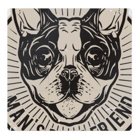 Магнитный плакат 3Х3 с принтом Лучший друг человека в Курске, Полимерный материал с магнитным слоем | 9 деталей размером 9*9 см | Тематика изображения на принте: dog | friend | друг | пёс | питомец | семья | собака | человек