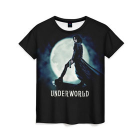 Женская футболка 3D с принтом Другой мир в Курске, 100% полиэфир ( синтетическое хлопкоподобное полотно) | прямой крой, круглый вырез горловины, длина до линии бедер | fentezi | underworld | боевик | вампир | кино | киногерой | луна | ночь | оборотень | оружие | фэнтези