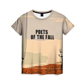 Женская футболка 3D с принтом poets of the fall в Курске, 100% полиэфир ( синтетическое хлопкоподобное полотно) | прямой крой, круглый вырез горловины, длина до линии бедер | poets of the fall | rock | альтернатива | музыка | поэты | рок | фины