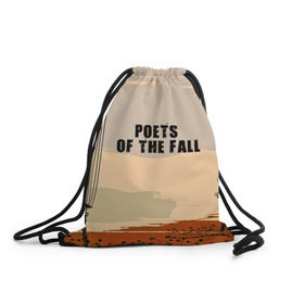 Рюкзак-мешок 3D с принтом poets of the fall в Курске, 100% полиэстер | плотность ткани — 200 г/м2, размер — 35 х 45 см; лямки — толстые шнурки, застежка на шнуровке, без карманов и подкладки | poets of the fall | rock | альтернатива | музыка | поэты | рок | фины
