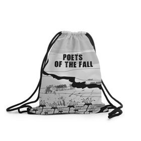 Рюкзак-мешок 3D с принтом Poets of the fall в Курске, 100% полиэстер | плотность ткани — 200 г/м2, размер — 35 х 45 см; лямки — толстые шнурки, застежка на шнуровке, без карманов и подкладки | poets of the fall | rock | альтернатива | музыка | поэты | рок | фины