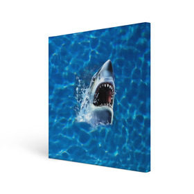 Холст квадратный с принтом Пасть акулы в Курске, 100% ПВХ |  | акула | атака | белая | брызги | вода | волны | зубы | капли | море | океан | опасность | синяя | челюсти | эффект