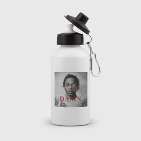 Бутылка спортивная с принтом Kendrick Lamar в Курске, металл | емкость — 500 мл, в комплекте две пластиковые крышки и карабин для крепления | 