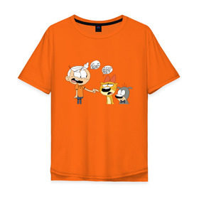 Мужская футболка хлопок Oversize с принтом Мой шумный дом в Курске, 100% хлопок | свободный крой, круглый ворот, “спинка” длиннее передней части | the loud house | линкольн лауд | мой шумный дом | мультсериал | мультфильм