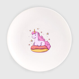 Тарелка с принтом Единорог в Курске, фарфор | диаметр - 210 мм
диаметр для нанесения принта - 120 мм | donut | pink | star | unicorn | единорог | звезды | конь | милота | пончик | сказка