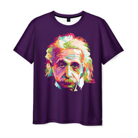 Мужская футболка 3D с принтом Альберт Эйнштейн в Курске, 100% полиэфир | прямой крой, круглый вырез горловины, длина до линии бедер | albert einstein | идея | интеллект | искусство | наука | открытие | прикол | профессор | ум | учёный | юмор