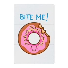 Магнитный плакат 2Х3 с принтом Укуси меня в Курске, Полимерный материал с магнитным слоем | 6 деталей размером 9*9 см | bart | donut | food | homer | simpsons | аппетит | барт | гомер | еда | мультфильм | пончик | симпсоны | сладкий