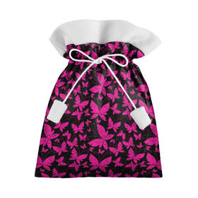Подарочный 3D мешок с принтом Розовые бабочки в Курске, 100% полиэстер | Размер: 29*39 см | Тематика изображения на принте: butterflies | pink | бабочки | красота | крылья | нежность | орнамент | розовый | узор