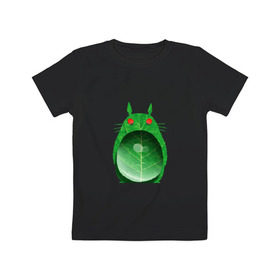 Детская футболка хлопок с принтом Хранитель леса в Курске, 100% хлопок | круглый вырез горловины, полуприлегающий силуэт, длина до линии бедер | totoro | миадзаки | сосед | тоторо