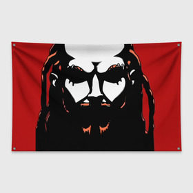 Флаг-баннер с принтом Metalocalypse (Dethklok) 1 в Курске, 100% полиэстер | размер 67 х 109 см, плотность ткани — 95 г/м2; по краям флага есть четыре люверса для крепления | dethklok | metalocalypse