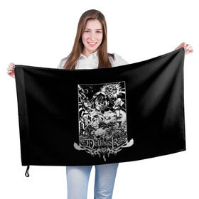 Флаг 3D с принтом Metalocalypse (Dethklok) 3 в Курске, 100% полиэстер | плотность ткани — 95 г/м2, размер — 67 х 109 см. Принт наносится с одной стороны | dethklok | metalocalypse