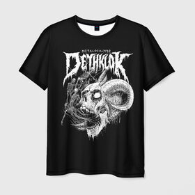 Мужская футболка 3D с принтом Metalocalypse (Dethklok) 10 в Курске, 100% полиэфир | прямой крой, круглый вырез горловины, длина до линии бедер | Тематика изображения на принте: dethklok | metalocalypse