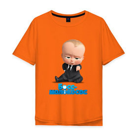 Мужская футболка хлопок Oversize с принтом Boss Baby в Курске, 100% хлопок | свободный крой, круглый ворот, “спинка” длиннее передней части | boss baby | босс | мультфильмы