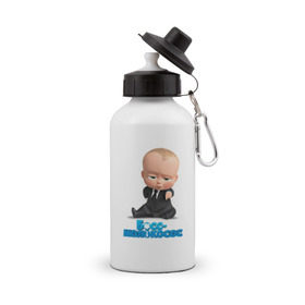Бутылка спортивная с принтом Boss Baby в Курске, металл | емкость — 500 мл, в комплекте две пластиковые крышки и карабин для крепления | boss baby | босс | мультфильмы